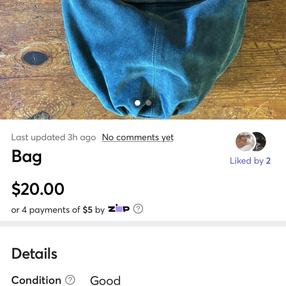 Men's Blue Canvas Bag